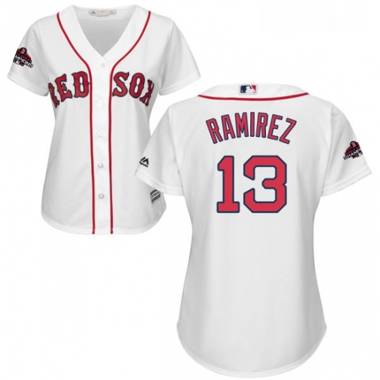 Womens Majestic Boston Red Sox 13 Hanley Ramirez Authentic White Home 2018 World Series Champions MLB Jersey Womens Majestic Boston Red Sox 13 Hanley Ramirez Authentic White Home 2018 World Series Champions MLB Jersey