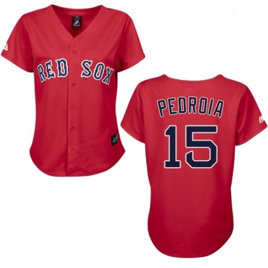 Womens Majestic Boston Red Sox 15 Dustin Pedroia Authentic Red MLB Jersey Womens Majestic Boston Red Sox 15 Dustin Pedroia Authentic Red MLB Jersey
