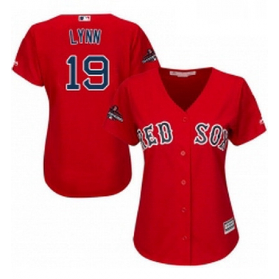 Womens Majestic Boston Red Sox 19 Fred Lynn Authentic Red Alternate Home 2018 World Series Champions MLB Jersey Womens Majestic Boston Red Sox 19 Fred Lynn Authentic Red Alternate Home 2018 World Series Champions MLB Jersey
