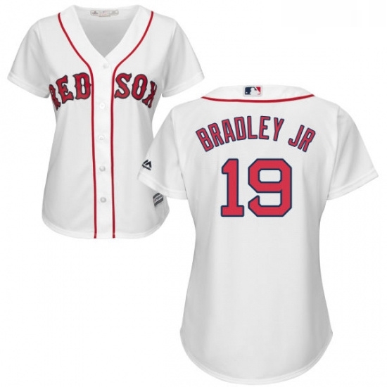 Womens Majestic Boston Red Sox 19 Jackie Bradley Jr Replica White Home MLB Jersey Womens Majestic Boston Red Sox 19 Jackie Bradley Jr Replica White Home MLB Jersey