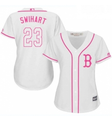 Womens Majestic Boston Red Sox 23 Blake Swihart Authentic White Fashion MLB Jersey