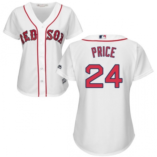 Womens Majestic Boston Red Sox 24 David Price Authentic White Home MLB Jersey Womens Majestic Boston Red Sox 24 David Price Authentic White Home MLB Jersey