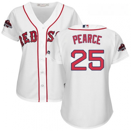 Womens Majestic Boston Red Sox 25 Steve Pearce Authentic White Home 2018 World Series Champions MLB Jersey Womens Majestic Boston Red Sox 25 Steve Pearce Authentic White Home 2018 World Series Champions MLB Jersey