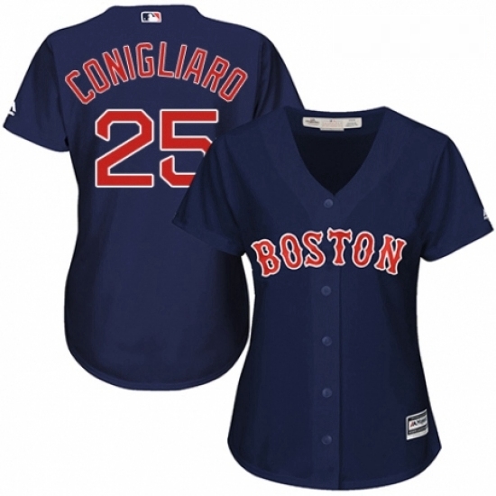 Womens Majestic Boston Red Sox 25 Tony Conigliaro Authentic Navy Blue Alternate Road MLB Jersey Womens Majestic Boston Red Sox 25 Tony Conigliaro Authentic Navy Blue Alternate Road MLB Jersey