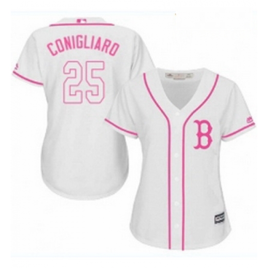 Womens Majestic Boston Red Sox 25 Tony Conigliaro Authentic White Fashion MLB Jersey Womens Majestic Boston Red Sox 25 Tony Conigliaro Authentic White Fashion MLB Jersey