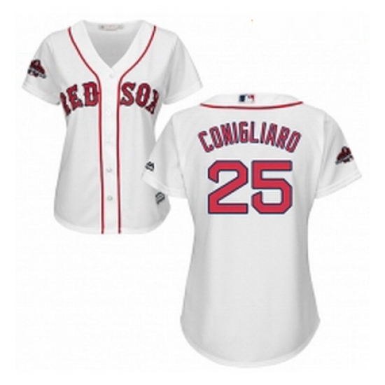 Womens Majestic Boston Red Sox 25 Tony Conigliaro Authentic White Home 2018 World Series Champions MLB Jersey Womens Majestic Boston Red Sox 25 Tony Conigliaro Authentic White Home 2018 World Series Champions MLB Jersey