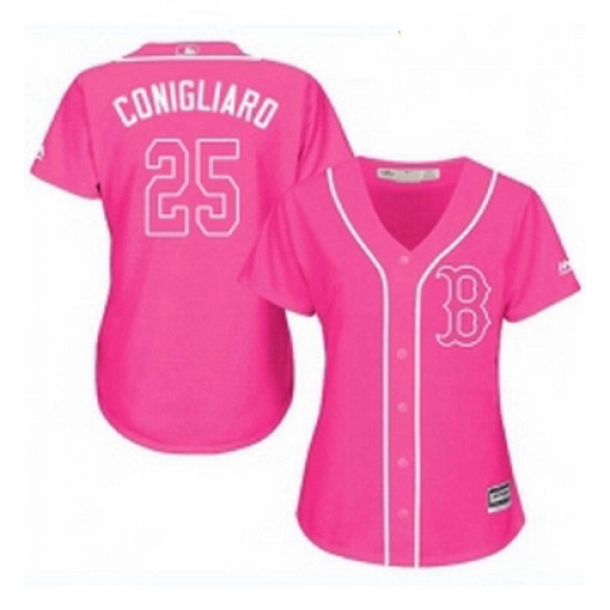 Womens Majestic Boston Red Sox 25 Tony Conigliaro Replica Pink Fashion MLB Jersey Womens Majestic Boston Red Sox 25 Tony Conigliaro Replica Pink Fashion MLB Jersey