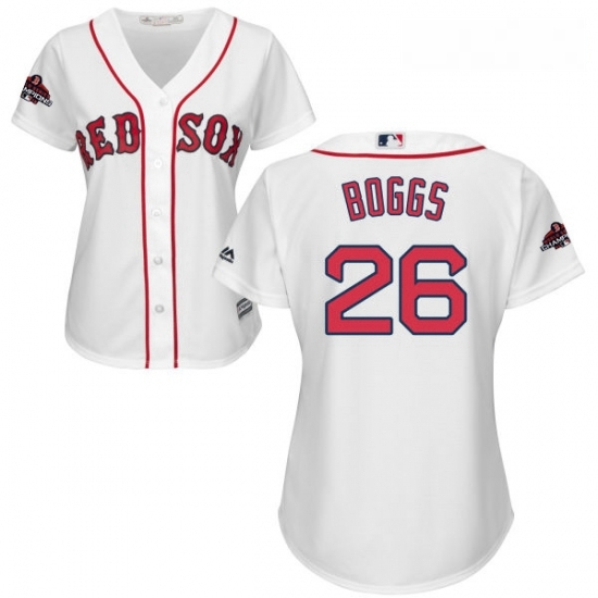 Womens Majestic Boston Red Sox 26 Wade Boggs Authentic White Home 2018 World Series Champions MLB Jersey Womens Majestic Boston Red Sox 26 Wade Boggs Authentic White Home 2018 World Series Champions MLB Jersey