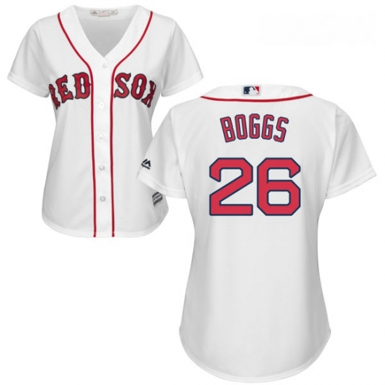 Womens Majestic Boston Red Sox 26 Wade Boggs Authentic White Home MLB Jersey Womens Majestic Boston Red Sox 26 Wade Boggs Authentic White Home MLB Jersey
