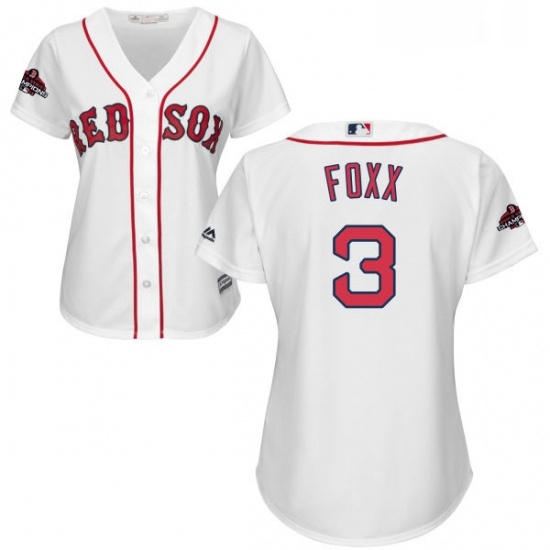 Womens Majestic Boston Red Sox 3 Jimmie Foxx Authentic White Home 2018 World Series Champions MLB Jersey Womens Majestic Boston Red Sox 3 Jimmie Foxx Authentic White Home 2018 World Series Champions MLB Jersey