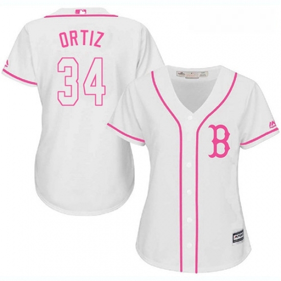 Womens Majestic Boston Red Sox 34 David Ortiz Authentic White Fashion MLB Jersey Womens Majestic Boston Red Sox 34 David Ortiz Authentic White Fashion MLB Jersey