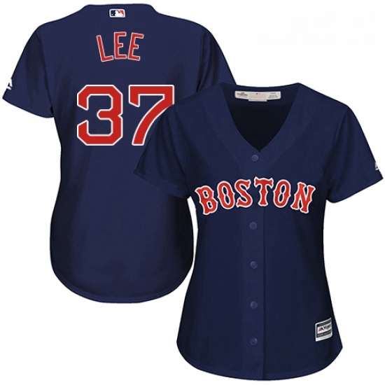 Womens Majestic Boston Red Sox 37 Bill Lee Authentic Navy Blue Alternate Road MLB Jersey Womens Majestic Boston Red Sox 37 Bill Lee Authentic Navy Blue Alternate Road MLB Jersey