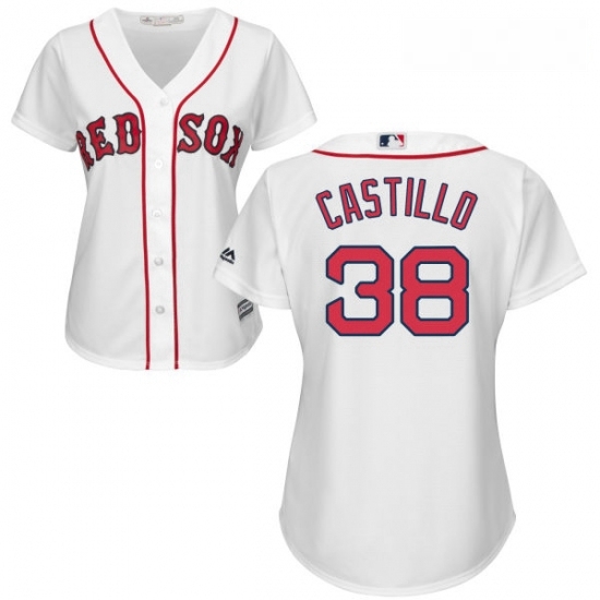 Womens Majestic Boston Red Sox 38 Rusney Castillo Replica White Home MLB Jersey Womens Majestic Boston Red Sox 38 Rusney Castillo Replica White Home MLB Jersey