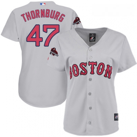 Womens Majestic Boston Red Sox 47 Tyler Thornburg Authentic Grey Road 2018 World Series Champions MLB Jersey Womens Majestic Boston Red Sox 47 Tyler Thornburg Authentic Grey Road 2018 World Series Champions MLB Jersey