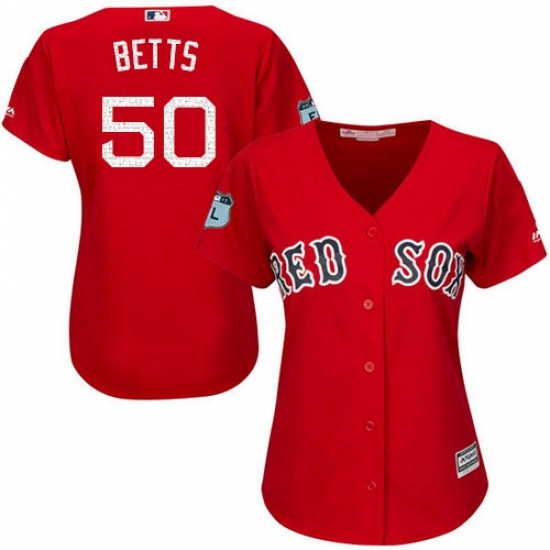 Womens Majestic Boston Red Sox 50 Mookie Betts Authentic Scarlet 2017 Spring Training Cool Base MLB Jersey Womens Majestic Boston Red Sox 50 Mookie Betts Authentic Scarlet 2017 Spring Training Cool Base MLB Jersey