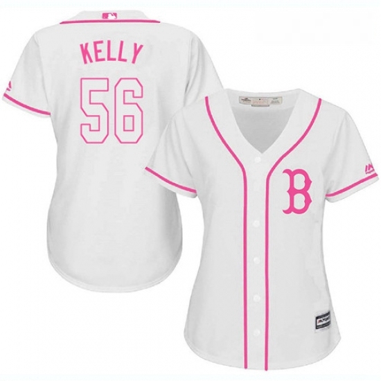 Womens Majestic Boston Red Sox 56 Joe Kelly Authentic White Fashion MLB Jersey Womens Majestic Boston Red Sox 56 Joe Kelly Authentic White Fashion MLB Jersey