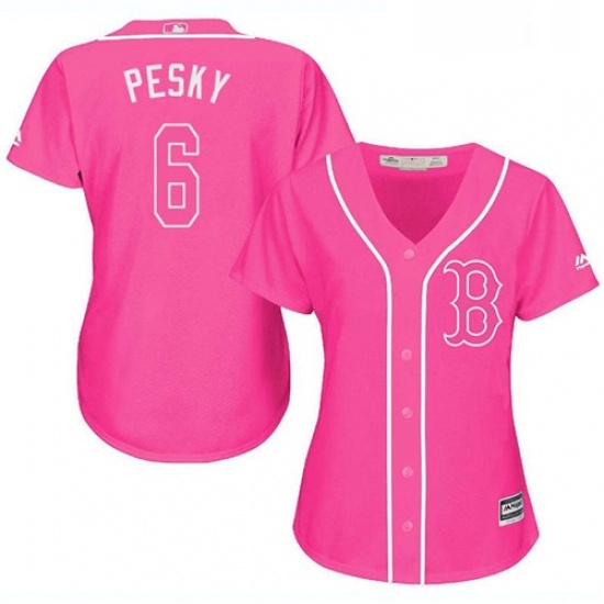 Womens Majestic Boston Red Sox 6 Johnny Pesky Authentic Pink Fashion MLB Jersey Womens Majestic Boston Red Sox 6 Johnny Pesky Authentic Pink Fashion MLB Jersey