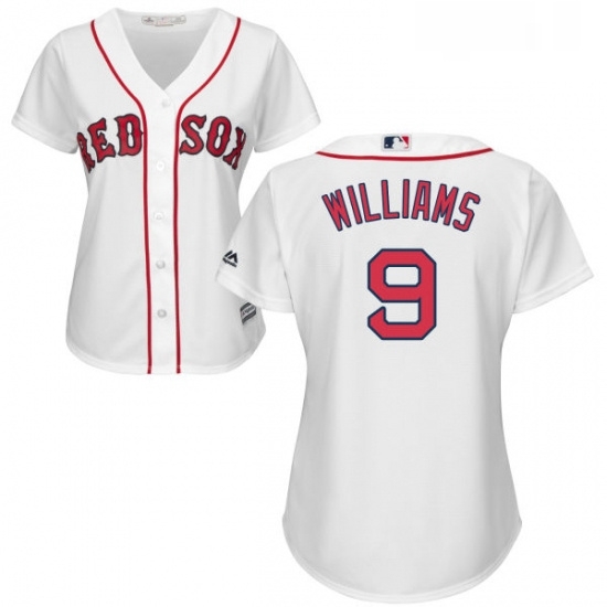 Womens Majestic Boston Red Sox 9 Ted Williams Replica White Home MLB Jersey Womens Majestic Boston Red Sox 9 Ted Williams Replica White Home MLB Jersey