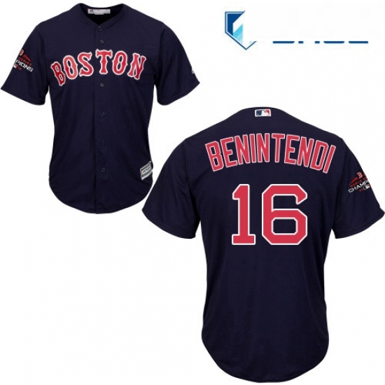 Youth Majestic Boston Red Sox 16 Andrew Benintendi Authentic Navy Blue Alternate Road Cool Base 2018 World Series Champions MLB Jersey Youth Majestic Boston Red Sox 16 Andrew Benintendi Authentic Navy Blue Alternate Road Cool Base 2018 World Series Champions MLB Jersey