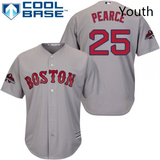 Youth Majestic Boston Red Sox 25 Steve Pearce Authentic Grey Road Cool Base 2018 World Series Champions MLB Jersey Youth Majestic Boston Red Sox 25 Steve Pearce Authentic Grey Road Cool Base 2018 World Series Champions MLB Jersey