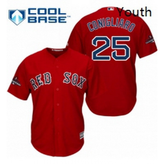 Youth Majestic Boston Red Sox 25 Tony Conigliaro Authentic Red Alternate Home Cool Base 2018 World Series Champions MLB Jersey Youth Majestic Boston Red Sox 25 Tony Conigliaro Authentic Red Alternate Home Cool Base 2018 World Series Champions MLB Jersey