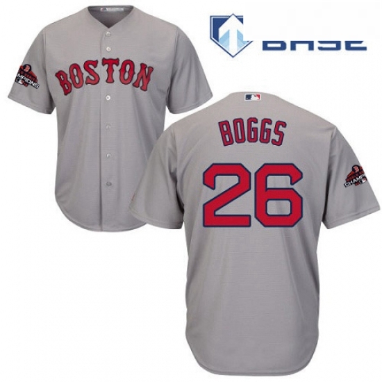 Youth Majestic Boston Red Sox 26 Wade Boggs Authentic Grey Road Cool Base 2018 World Series Champions MLB Jersey Youth Majestic Boston Red Sox 26 Wade Boggs Authentic Grey Road Cool Base 2018 World Series Champions MLB Jersey