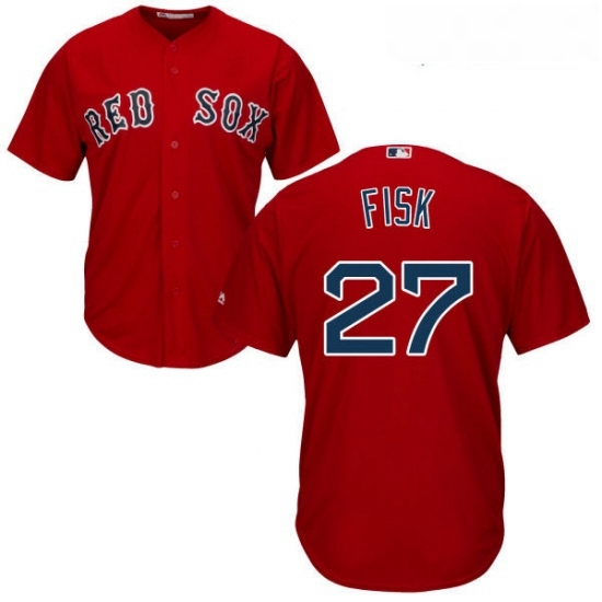 Youth Majestic Boston Red Sox 27 Carlton Fisk Authentic Red Alternate Home Cool Base MLB Jersey Youth Majestic Boston Red Sox 27 Carlton Fisk Authentic Red Alternate Home Cool Base MLB Jersey