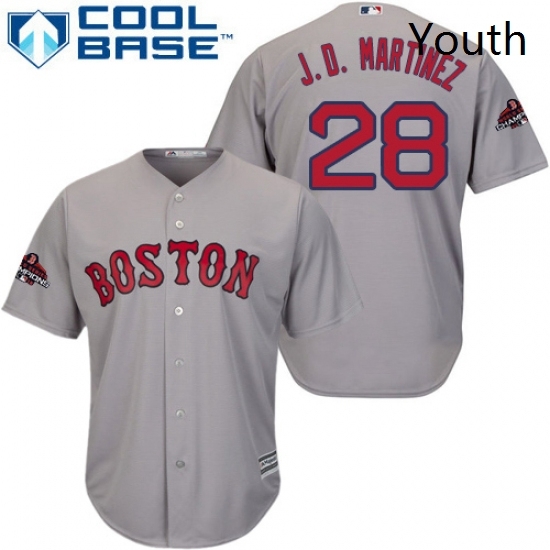 Youth Majestic Boston Red Sox 28 J D Martinez Authentic Grey Road Cool Base 2018 World Series Champions MLB Jerse Youth Majestic Boston Red Sox 28 J D Martinez Authentic Grey Road Cool Base 2018 World Series Champions MLB Jerse