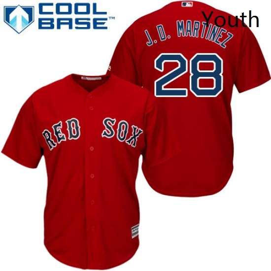 Youth Majestic Boston Red Sox 28 J D Martinez Replica Red Alternate Home Cool Base MLB Jersey Youth Majestic Boston Red Sox 28 J D Martinez Replica Red Alternate Home Cool Base MLB Jersey