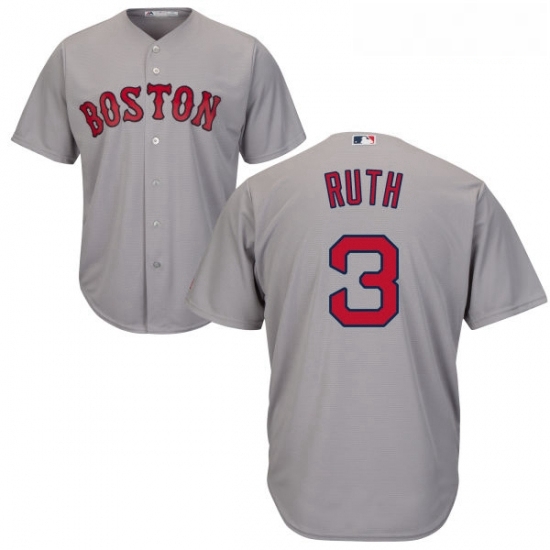 Youth Majestic Boston Red Sox 3 Babe Ruth Authentic Grey Road Cool Base MLB Jersey Youth Majestic Boston Red Sox 3 Babe Ruth Authentic Grey Road Cool Base MLB Jersey