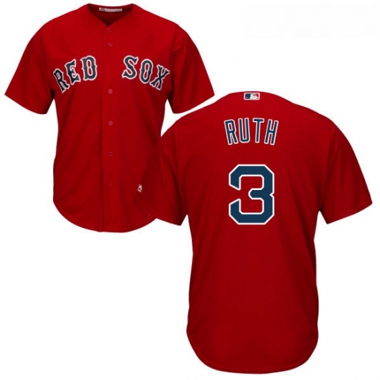 Youth Majestic Boston Red Sox 3 Babe Ruth Replica Red Alternate Home Cool Base MLB Jersey Youth Majestic Boston Red Sox 3 Babe Ruth Replica Red Alternate Home Cool Base MLB Jersey