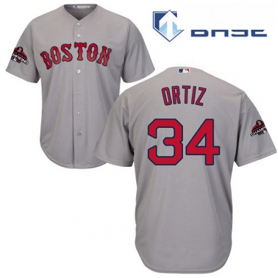 Youth Majestic Boston Red Sox 34 David Ortiz Authentic Grey Road Cool Base 2018 World Series Champions MLB Jersey Youth Majestic Boston Red Sox 34 David Ortiz Authentic Grey Road Cool Base 2018 World Series Champions MLB Jersey