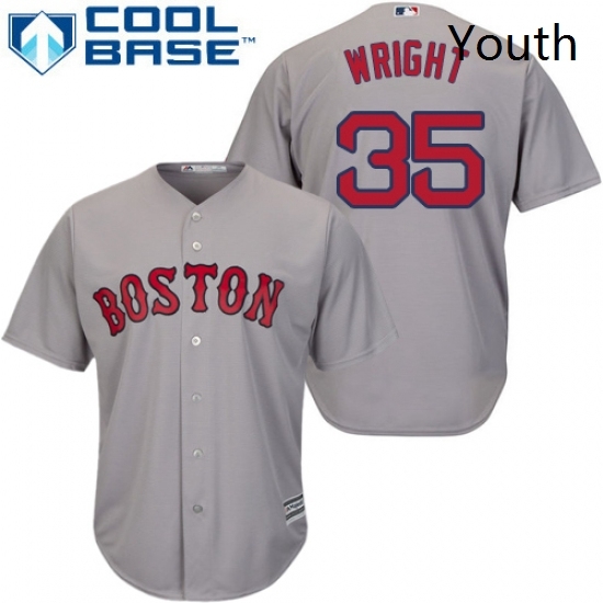 Youth Majestic Boston Red Sox 35 Steven Wright Replica Grey Road Cool Base MLB Jersey Youth Majestic Boston Red Sox 35 Steven Wright Replica Grey Road Cool Base MLB Jersey