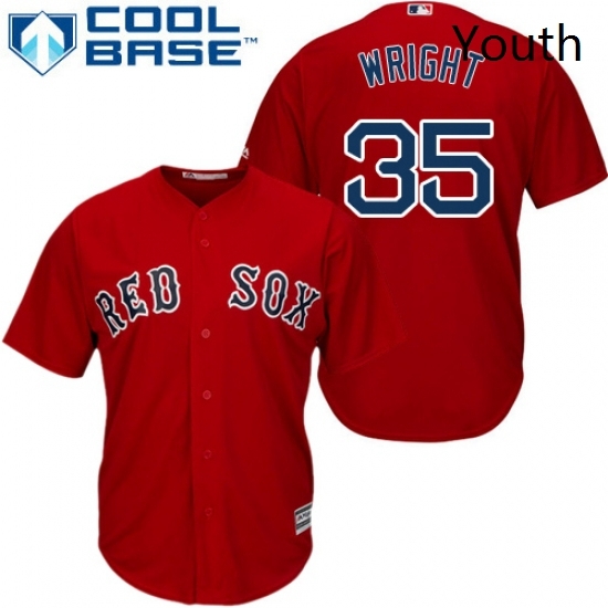 Youth Majestic Boston Red Sox 35 Steven Wright Replica Red Alternate Home Cool Base MLB Jersey Youth Majestic Boston Red Sox 35 Steven Wright Replica Red Alternate Home Cool Base MLB Jersey