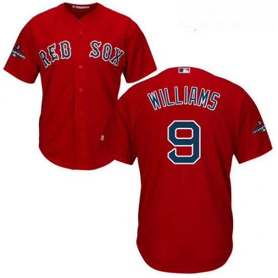 Youth Majestic Boston Red Sox 9 Ted Williams Authentic Red Alternate Home Cool Base 2018 World Series Champions MLB Jersey Youth Majestic Boston Red Sox 9 Ted Williams Authentic Red Alternate Home Cool Base 2018 World Series Champions MLB Jersey