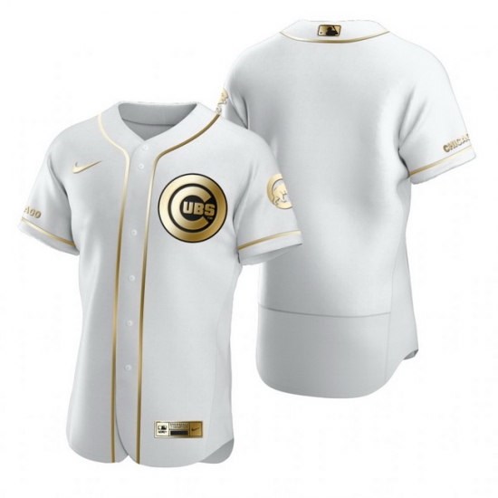 Chicago Cubs Blank White Nike Mens Authentic Golden Edition MLB Jersey Chicago Cubs Blank White Nike Mens Authentic Golden Edition MLB Jersey