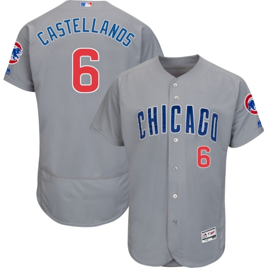 Cubs 6 Nick Castellanos Gray Flexbase Jersey Cubs 6 Nick Castellanos Gray Flexbase Jersey