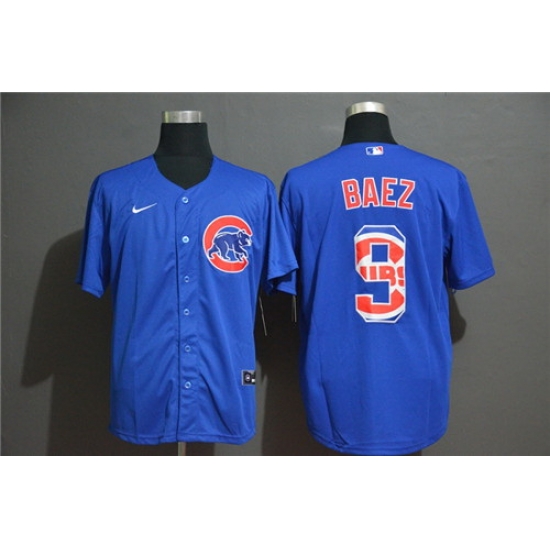 Cubs 9 Javier Baez Royal 2020 Nike Cool Base Fashion Jersey Cubs 9 Javier Baez Royal 2020 Nike Cool Base Fashion Jersey