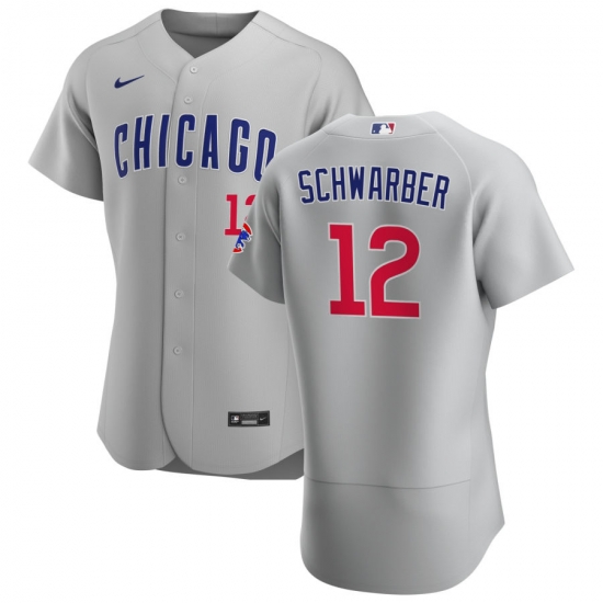 Men Chicago Cubs 12 Kyle Schwarber Men Nike Gray Road 2020 Flex Base Team Jersey Men Chicago Cubs 12 Kyle Schwarber Men Nike Gray Road 2020 Flex Base Team Jersey