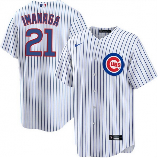 Men Chicago Cubs 21 Sh u014Dta Imanaga White Cool Base Stitched Baseball Jersey Men Chicago Cubs 21 Sh u014Dta Imanaga White Cool Base Stitched Baseball Jersey