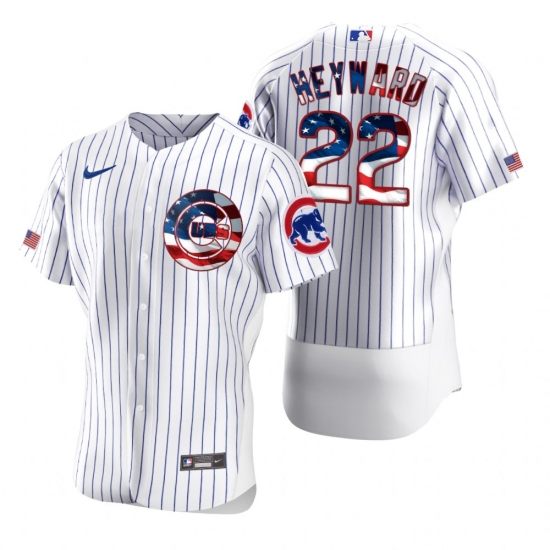 Men Chicago Cubs 22 Jason Heyward Men Nike White Fluttering USA Flag Limited Edition Flex Base MLB Jersey Men Chicago Cubs 22 Jason Heyward Men Nike White Fluttering USA Flag Limited Edition Flex Base MLB Jersey