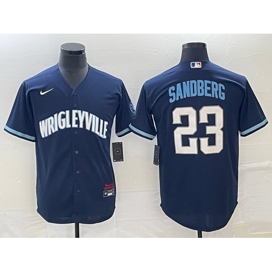Men Chicago Cubs 23 Ryne Sandberg Navy City Connect Cool Base Stitched Baseball Jersey Men Chicago Cubs 23 Ryne Sandberg Navy City Connect Cool Base Stitched Baseball Jersey