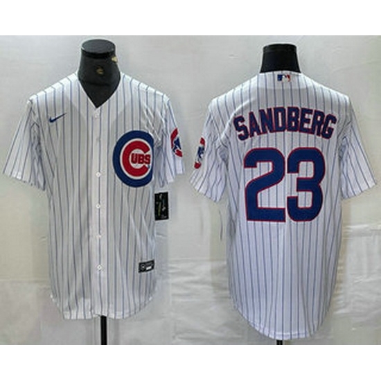Men Chicago Cubs 23 Ryne Sandberg White Stitched Cool Base Nike Jersey Men Chicago Cubs 23 Ryne Sandberg White Stitched Cool Base Nike Jersey
