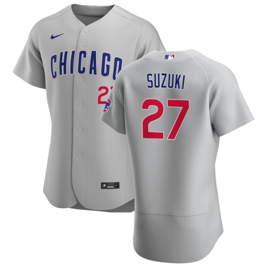 Men Chicago Cubs #27 Seiya Suzuki Men Nike Gray Road 2020 Flex Base Team Jersey Men Chicago Cubs #27 Seiya Suzuki Men Nike Gray Road 2020 Flex Base Team Jersey