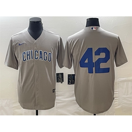 Men Chicago Cubs 42 Bruce Sutter Gray Cool Base Stitched Jersey Men Chicago Cubs 42 Bruce Sutter Gray Cool Base Stitched Jersey