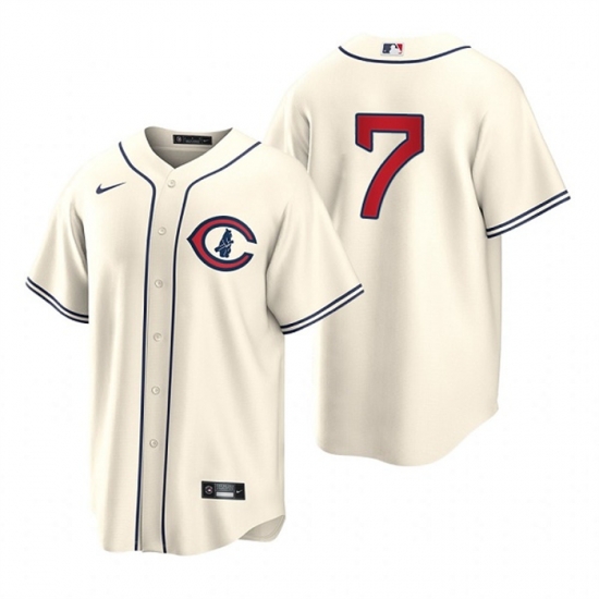 Men Chicago Cubs 7 Yan Gomes 2022 Cream Field Of Dreams Cool Base Stitched Baseball Jersey Men Chicago Cubs 7 Yan Gomes 2022 Cream Field Of Dreams Cool Base Stitched Baseball Jersey