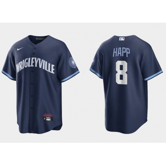 Men Chicago Cubs 8 Ian Happ Navy City Connect Cool Base Stitched Baseball Jersey Men Chicago Cubs 8 Ian Happ Navy City Connect Cool Base Stitched Baseball Jersey