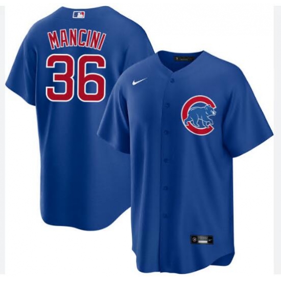 Men Chicago Cubs Trey Mancini #36 Blue Cool Base Stitched MLB Jersey Men Chicago Cubs Trey Mancini #36 Blue Cool Base Stitched MLB Jersey