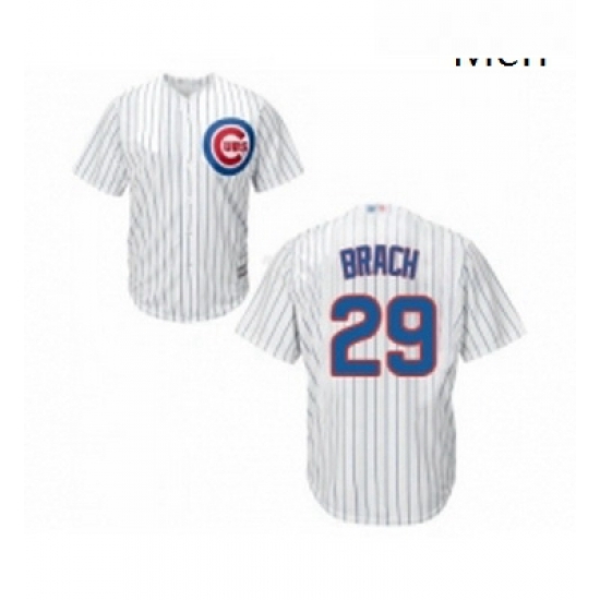 Mens Chicago Cubs 29 Brad Brach Replica White Home Cool Base Baseball Jersey Mens Chicago Cubs 29 Brad Brach Replica White Home Cool Base Baseball Jersey