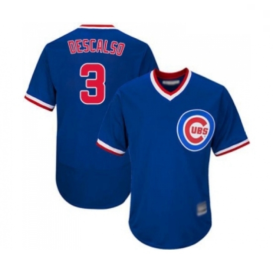 Mens Chicago Cubs 3 Daniel Descalso Royal Blue Cooperstown Flexbase Authentic Collection Baseball Jersey Mens Chicago Cubs 3 Daniel Descalso Royal Blue Cooperstown Flexbase Authentic Collection Baseball Jersey